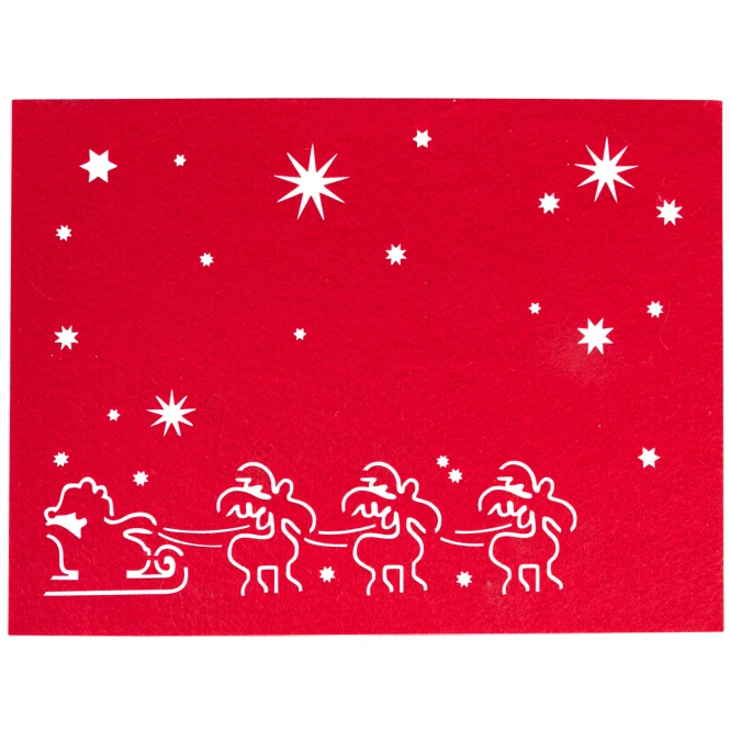 MICA Living Platzmatte - Aus Filz - 40 X 30 Cm - Rot 3 MICA Living Platzmatte - Aus Filz - 40 X 30 Cm - Rot