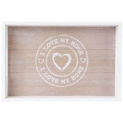 Sonstiger Hersteller Tablett - I Love My Home - Aus Holz - Verschiedene Größen