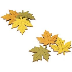 MICA Living Streudeko - Herbstlaub - Aus Holz - 24 Stück