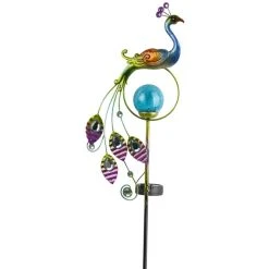 MICA Living LED-Solarstecker - Pfau - 15,5 X 6 X 109 Cm