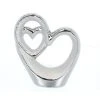 MICA Living Standdeko - Herzsilhouetten - Aus Keramik - Ca. 13 X 4,5 X 14,5 Cm - Silber -MICA decoration Shop 217850 4016096377854 mica dekofigur herzsilhouetten