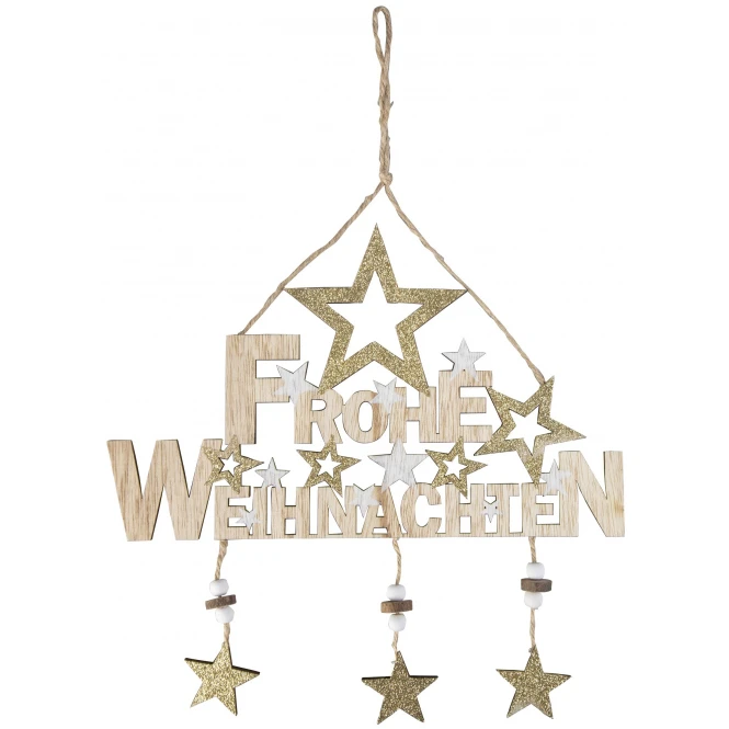 MICA Living Dekohänger - Frohe Weihnachten - Aus Holz - Ca. 30 X 44 Cm 3 MICA Living Dekohänger - Frohe Weihnachten - Aus Holz - Ca. 30 X 44 Cm
