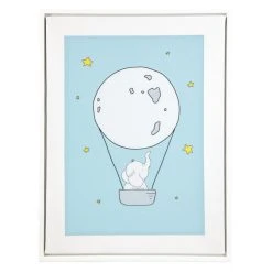 MICA Living Canvasbild - Elefant - Ca. 30 X 40 X 2,5 Cm - Blau/weiß