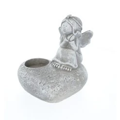 MICA Living Grabteelichthalter Engel - Aus Polyresin - Ca. 14,5 X 12,5 X 14,5 Cm
