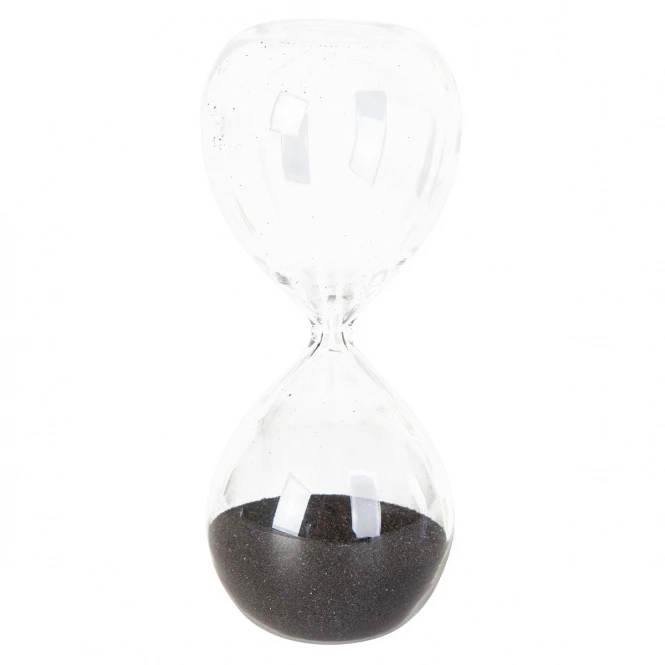 MICA Living Standdeko - Sanduhr - Aus Glas - Ca. 5 X 5 X 12,5 Cm - Anthrazit 3 MICA Living Standdeko - Sanduhr - Aus Glas - Ca. 5 X 5 X 12,5 Cm - Anthrazit