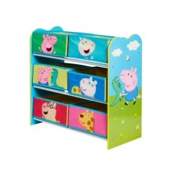 MOOSE TOYS Peppa Wutz - Regal Mit 6 Boxen