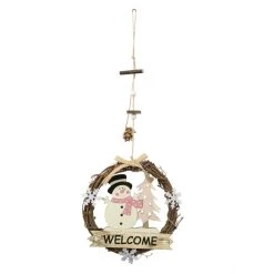 MICA Living Dekohänger - Kranz - Aus Rattan - Ca. 18 X 3 X 55 Cm