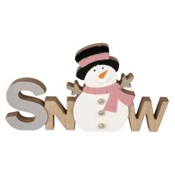 MICA Living Deko-Schriftzug - Snow - Aus Holz - Ca. 29 X 2 X 15 Cm