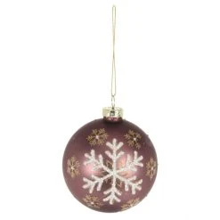 Sonstiger Hersteller Christbaumkugel - Schneeflocken - Aus Glas - Ø = Ca. 8 Cm - 1 Stück -MICA decoration Shop 229958 1