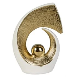 MICA Living Standdeko - Aus Keramik - Ca. 14 X 5 X 20,5 Cm - Gold