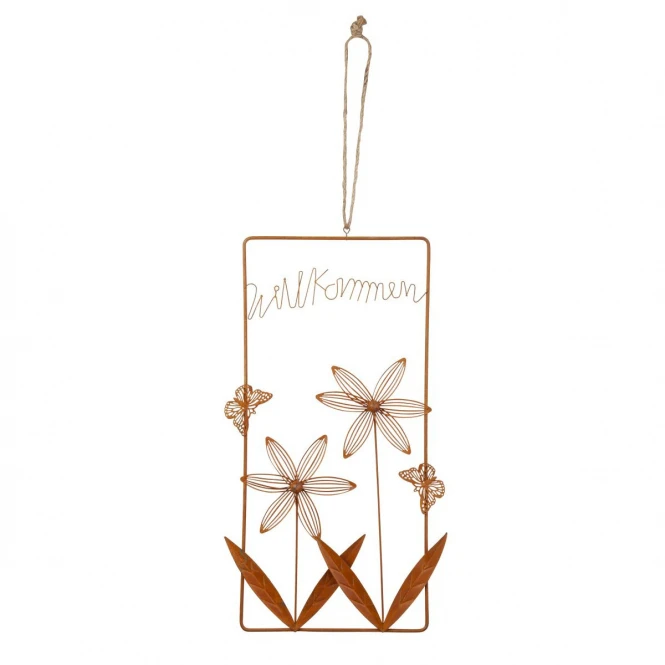 MICA Living Dekohänger - Willkommen - Rostoptik - Aus Metall - Ca. 22 X 1,5 X 38,5 Cm 3 MICA Living Dekohänger - Willkommen - Rostoptik - Aus Metall - Ca. 22 X 1,5 X 38,5 Cm