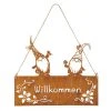 MICA Living Dekohänger - Willkommen - Aus Metall - Ca. 25 X 21 Cm -MICA decoration Shop 234727 4016096426903 mica living dekohaenger wichtel willkommen 01