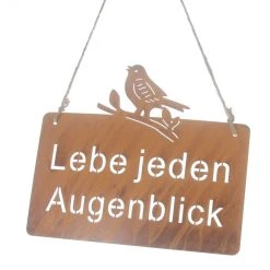 MICA Living Dekohänger - Rostoptik - Aus Metall - Ca. 25 X 20,5 Cm