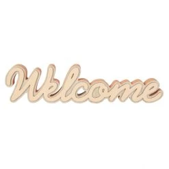 MICA Living Deko-Schriftzug - Welcome - Aus Holz - Ca. 48 X 3 X 12,5 Cm