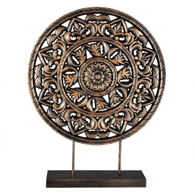 MICA Living Standdeko - Scheibe - Aus Holz - Ca. 35 X 8 X 44 Cm 3 MICA Living Standdeko - Scheibe - Aus Holz - Ca. 35 X 8 X 44 Cm