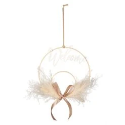 MICA Living Dekohänger - Ringe - Aus Holz - Ca. 26 X 1 X 30 Cm