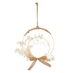 MICA Living Dekohänger - Ringe - Aus Holz - Ca. 27 X 1 X 30 Cm