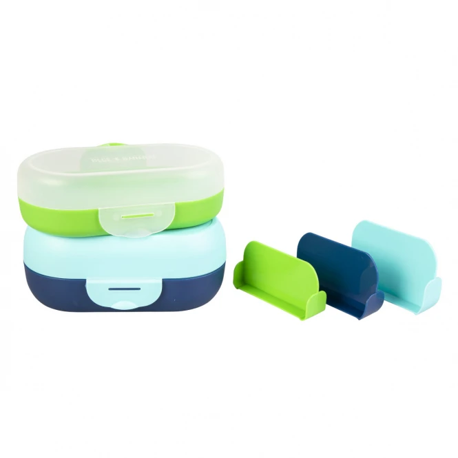 P:OS Brotdosen-Set - Mix & Match - 2-teilig - Blau/grün 4 P:OS Brotdosen-Set - Mix & Match - 2-teilig - Blau/grün - Image 2