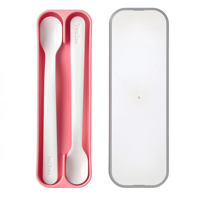 Mepal - Mio Fütterlöffel Set 2-tlg. - Rosa 2 Mepal - Mio Fütterlöffel Set 2-tlg. - Rosa