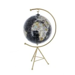 MICA Living Deko-Globus Mit Gestell - Aus Metall - Ca. 17,5 X 14 X 30 Cm