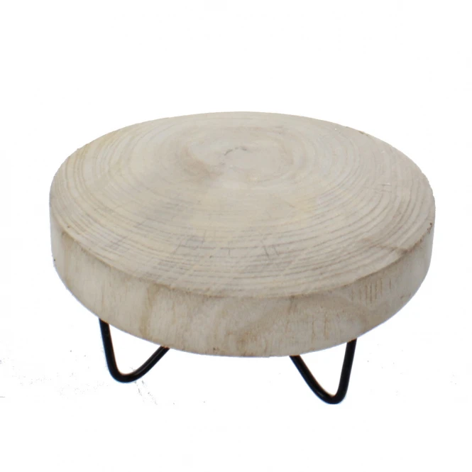 MICA Living Dekoplatte - Holz Mit Metallfüßen - Ca. 24 X 13 Cm 3 MICA Living Dekoplatte - Holz Mit Metallfüßen - Ca. 24 X 13 Cm