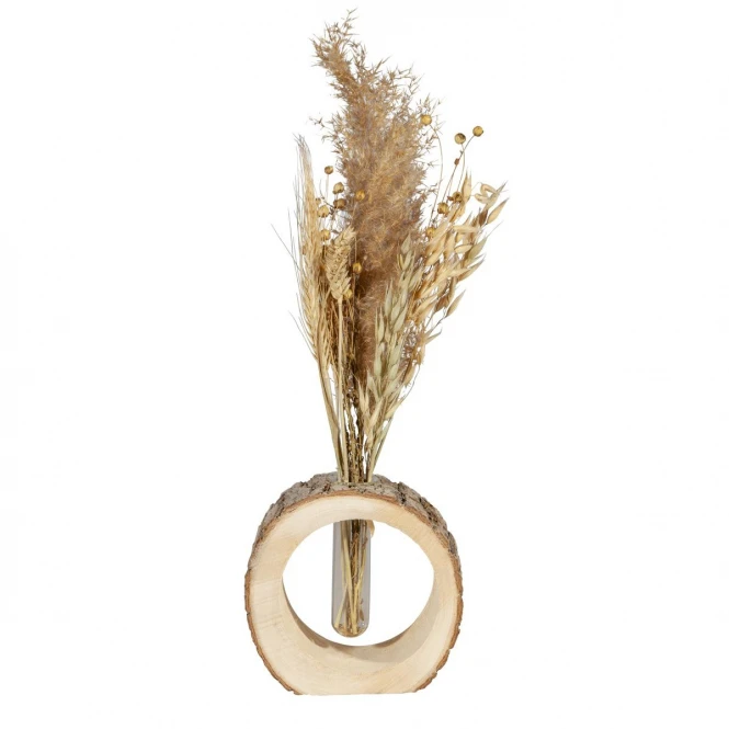 MICA Living Baumring Mit Vase - Aus Holz - Ca. 14 Cm