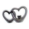 MICA Living Herzsilhouetten Silber - Aus Keramik - Ca. 19,5 X 3,5 X 13 Cm -MICA decoration Shop 243369 Bild 4016096447458