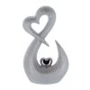 MICA Living Standdeko - Herzen - Silber - Aus Keramik - Ca. 17,5 X 7,5 X 28,5 Cm -MICA decoration Shop 243370 Bild 4016096447465