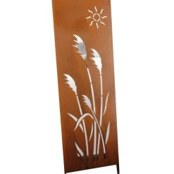 MICA Living Gartenstecker-Schild - Rostoptik - Aus Metall - Ca. 120 X 33 Cm