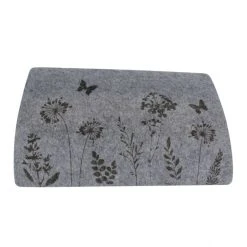 MICA Living Platzdeckchen - Blumenwiese - Grau - Aus Filz - Ca. 45 X 30 Cm