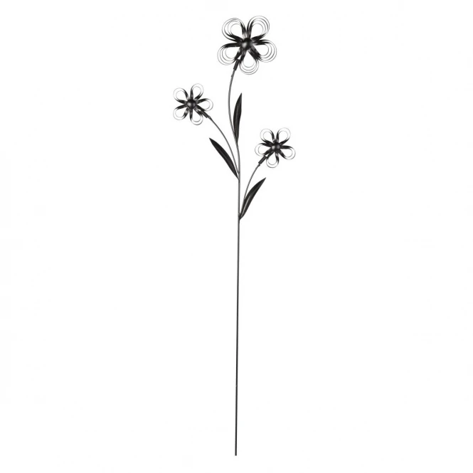 MICA Living Gartenstecker - Blumen - Schwarz - Aus Metall - Ca. 110 X 31 Cm 3 MICA Living Gartenstecker - Blumen - Schwarz - Aus Metall - Ca. 110 X 31 Cm