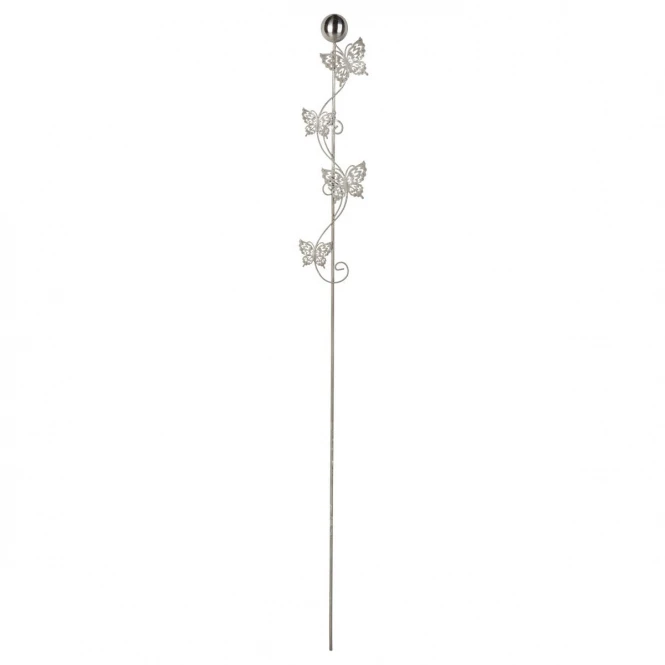 MICA Living Gartenstecker - 4 Schmetterlinge Grau/silber - Aus Metall - Ca. 115 X 12 Cm 3 MICA Living Gartenstecker - 4 Schmetterlinge Grau/silber - Aus Metall - Ca. 115 X 12 Cm