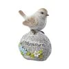 MICA Living Gartendeko - Willkommen - Aus Polyresin - Ca. 9,5 X 6 X 12,5 Cm - 1 Stück -MICA decoration Shop 243705 4016096449445 mica living vogel auf stein willkommen 04
