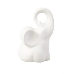 MICA Living Elefant Sitzend - Weiß - Aus Dolomit - Ca. 10,5 X 9,5 X 15,5 Cm