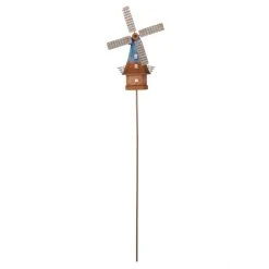 MICA Living Gartenstecker - Windmühle - Aus Metall - Ca. 29 X 6,5 X 123 Cm