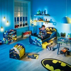 MOOSE TOYS Batman - Kinderbett Mit Stauraum - Blau - Ca. 70 X 140 Cm -MICA decoration Shop 244098 630996908228 moose toys batman kleinkinderbett 05