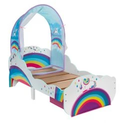 MOOSE TOYS Kinderbett Einhorn Und Regenbogen - Mit Stauraum Und Betthimmel -MICA decoration Shop 244107 5013138669587 moose toys einhorn regenbogen kleinkinderbett 04