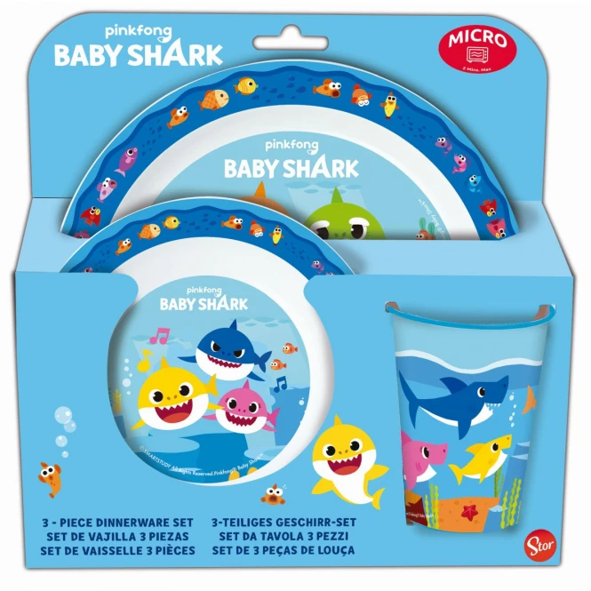 P:OS Frühstücksset- Baby Shark - 3-teilig 3 P:OS Frühstücksset- Baby Shark - 3-teilig