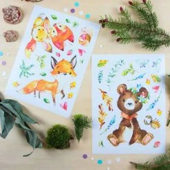 PAPIERDRACHEN Wandtattoo - Waldtiere - Set 6 -MICA decoration Shop 247022 4251450925740 papierdrachen wandtattoo waldtiere set 6 03