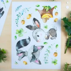 PAPIERDRACHEN Wandtattoo - Waldtiere - Set 6 -MICA decoration Shop 247022 4251450925740 papierdrachen wandtattoo waldtiere set 6 06