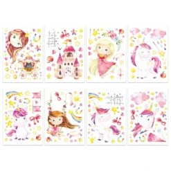 PAPIERDRACHEN Wandtattoo - Einhorn - Set 2 -MICA decoration Shop 247024 4251450927379 papierdrachen wandtattoo einhorn set 2 01