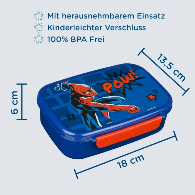 Undercover Spider-Man - Scooli Brotdose - Mit Einsatz - Blau 6 Undercover Spider-Man - Scooli Brotdose - Mit Einsatz - Blau – Bild 4