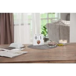 MICA Living Steckkalender - Aus Holz - Ca. 14 X 6,5 X 15 Cm