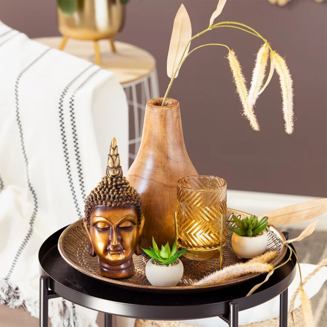 MICA Living Buddha - Aus Polyresin - Ca. 12,5 X 11 X 24 Cm 4 MICA Living Buddha - Aus Polyresin - Ca. 12,5 X 11 X 24 Cm – Bild 2