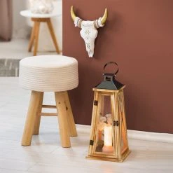 MICA Living Deko-Hocker - Aus Holz - Ca. 29 X 41 Cm