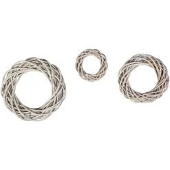 MICA Living Dekokranz - Aus Grauer Spaltweide - Verschiedene Größen -MICA decoration Shop grau21