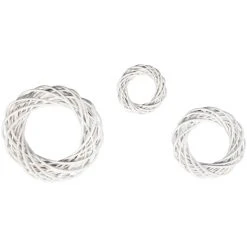 MICA Living Dekokranz - Aus Weißer Spaltweide - Verschiedene Größen -MICA decoration Shop wei27